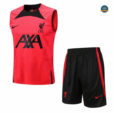 Nuevas Cfb3 Camiseta Entrenamiento Liverpool Chaleco + Pantalones Equipación Rojo 2022/2023