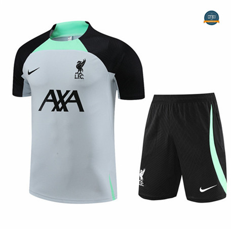 Nuevas Cfb3 Camiseta Entrenamiento Liverpool + Pantalones Equipación Blanco 2023/2024