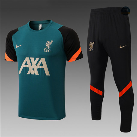 Comprar Cfb3 Camiseta Entrenamiento Liverpool + Pantalones Equipación Verde 2022/2023