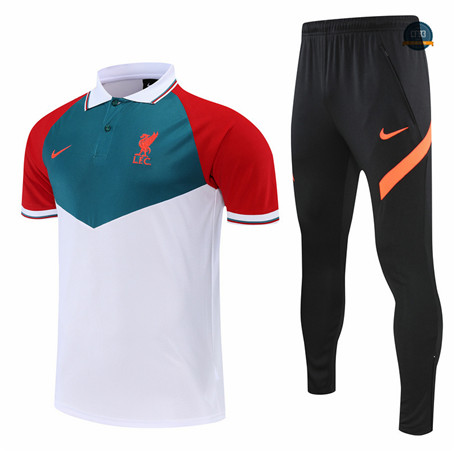 Nuevas Cfb3 Camiseta Entrenamiento Liverpool + Pantalones Equipación Blanco 2022/2023