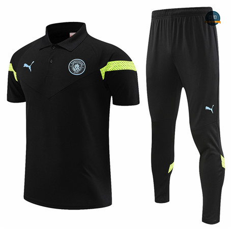 Venta Cfb3 Camiseta Entrenamiento Manchester City + Pantalones Equipación Negro 2022/2023