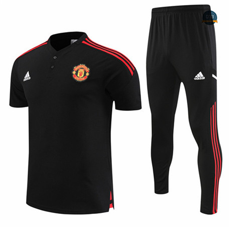 Comprar Cfb3 Camiseta Entrenamiento Manchester United + Pantalones Equipación Negro 2022/2023