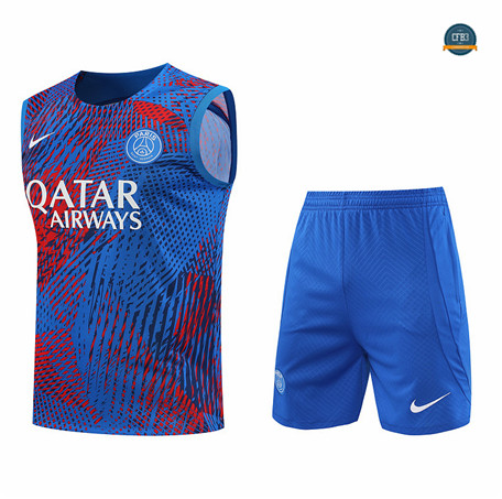 Diseñar Cfb3 Camiseta Entrenamiento Paris Paris Saint Germain Chaleco + Pantalones Equipación Azul 2022/2023