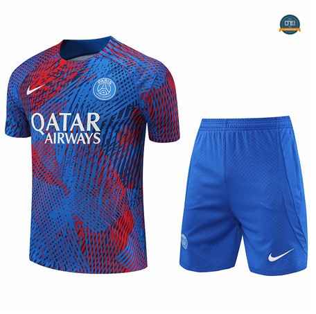 Nuevas Cfb3 Camisetas Entrenamiento Paris Paris Saint Germain + Pantalones Equipación Azul 2022/2023