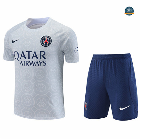 Venta Cfb3 Camiseta Entrenamiento Paris Paris Saint Germain + Pantalones Equipación Blanco 2022/2023