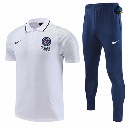 Comprar Cfb3 Camiseta Entrenamiento Paris Paris Saint Germain + Pantalones Equipación Blanco 2022/2023