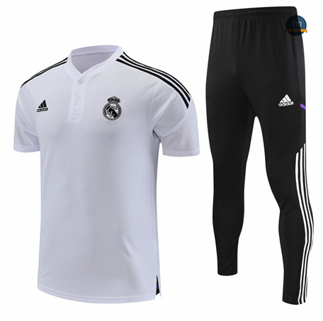 Venta Cfb3 Camiseta Entrenamiento Real Madrid + Pantalones Equipación Blanco 2022/2023