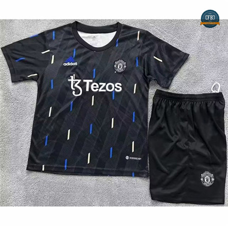 Venta Cfb3 Camiseta Manchester United Niño Equipación Pre Match Negro 2022/2023