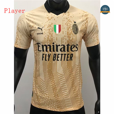 Diseñar Cfb3 Camiseta AC Milan Player Equipación Amarillo 2023/2024