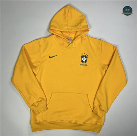 Crear Cfb3 Camiseta Sudadera con Capucha Brasil Equipación Amarillo 2023/2024