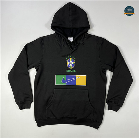 Nuevas Cfb3 Camiseta Sudadera con Capucha Brasil Equipación Negro 2023/2024