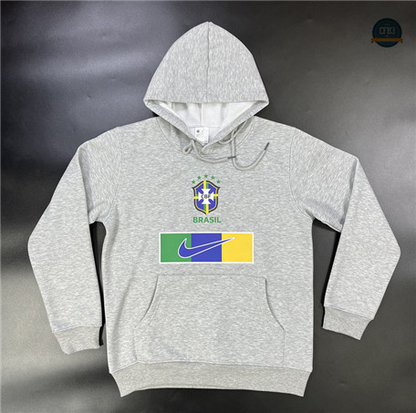 Venta Cfb3 Camiseta Sudadera con Capucha Brasil Equipación Gris 2023/2024