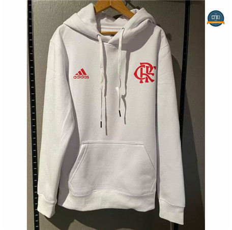 Venta Cfb3 Camiseta Sudadera con Capucha Flamengo Equipación Blanco 2022/2023