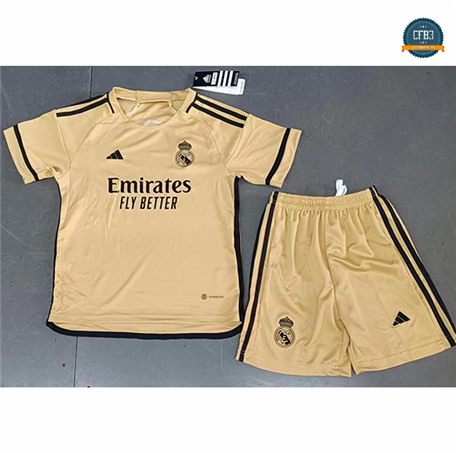 Nuevas Cfb3 Camiseta Real Madrid Niño Equipación Amarillo 2023/2024