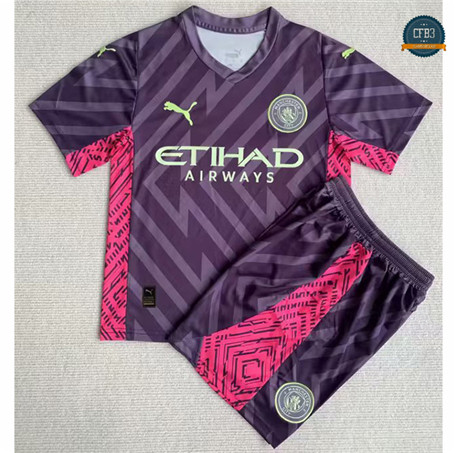 Cfb3 Camiseta Manchester City Niño Portero Púrpura 2023/2024