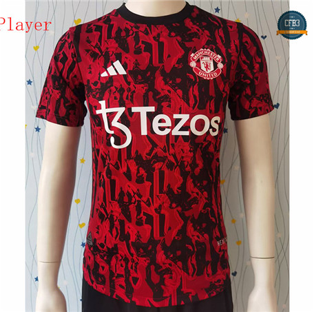 Cfb3 Camiseta Manchester United Player Training Equipación Rojo/Negro 2023/2024
