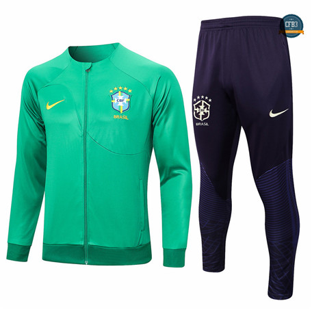 Outlet Cfb3 Chaqueta Chándal Brasil Equipación Verde 2023/2024 tienda