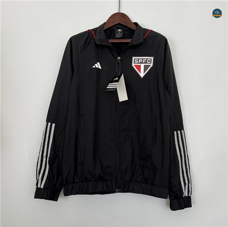 Comprar Cfb3 Camiseta Rompevientos Sao Paulo Equipación Negro 2023/2024 baratas