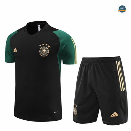 Diseñar Cfb3 Camiseta Entrenamiento Alemania + Pantalones Cortos Equipación Negro 2023/2024 baratas