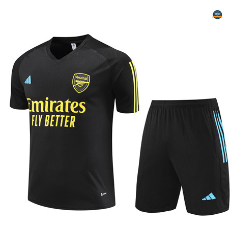 Outlet Cfb3 Camiseta Entrenamiento Arsenal Niño + Pantalones Cortos Equipación Negro 2023/2024 tienda