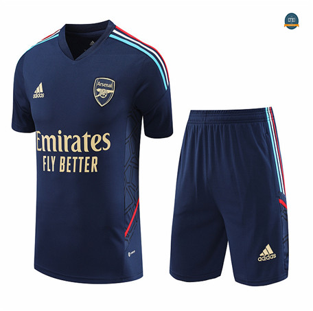 Diseñar Cfb3 Camiseta Entrenamiento Arsenal + Pantalones Cortos Equipación Azul 2023/2024 baratas