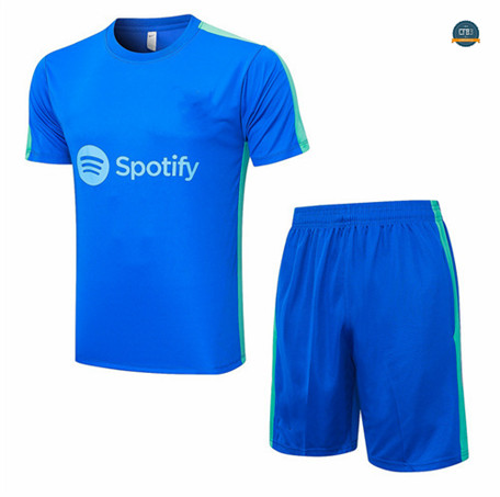 Diseñar Cfb3 Camiseta Entrenamiento Barcelona + Pantalones Cortos Equipación Azul 2023/2024 baratas