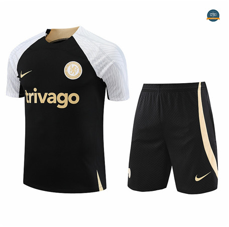 Comprar Cfb3 Camiseta Entrenamiento Chelsea + Pantalones Cortos Equipación Negro 2023/2024 baratas
