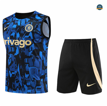 Diseñar Cfb3 Camiseta Entrenamiento Chelsea Chaleco Pantalones Equipación Azul 2023/2024 baratas