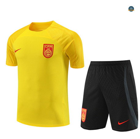 Nuevas Cfb3 Camiseta Entrenamiento Chine Niño + Pantalones Cortos Equipación Amarillo 2023/2024 replicas