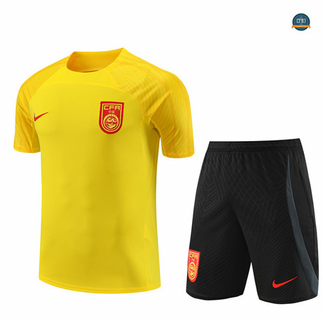 Outlet Cfb3 Camiseta Entrenamiento Chine + Pantalones Cortos Equipación Amarillo 2023/2024 tienda