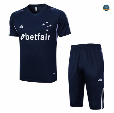 Nuevas Cfb3 Camiseta Entrenamiento Cruzeiro + Pantalones Cortos Equipación Azul 2023/2024 replicas