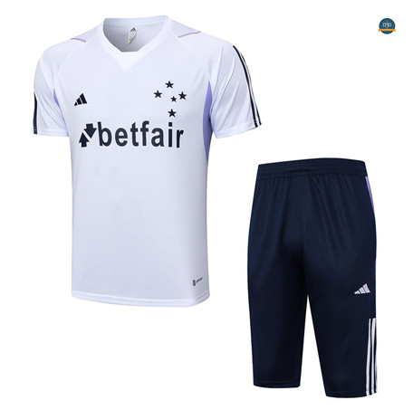 Venta Cfb3 Camiseta Entrenamiento Cruzeiro + Pantalones Cortos Equipación Gris 2023/2024 online