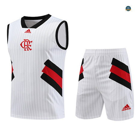 Diseñar Cfb3 Camiseta Entrenamiento Flamengo Chaleco Pantalones Equipación Blanco 2023/2024 baratas