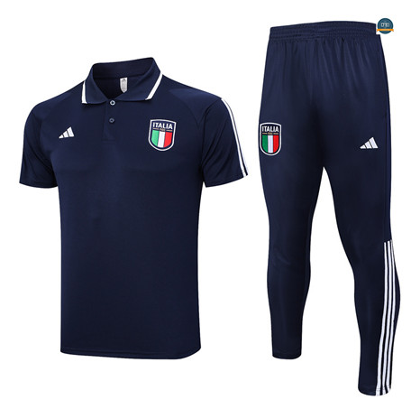 Nuevas Cfb3 Camiseta Entrenamiento Italia Polo + Pantalones Equipación Azul 2023/2024 replicas