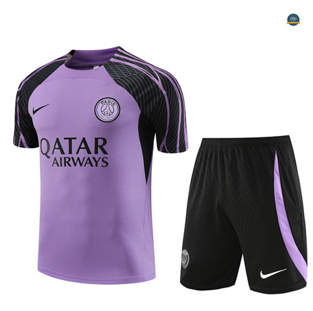 Nuevas Cfb3 Camiseta Entrenamiento Paris Saint Germain Niño + Pantalones Cortos Equipación Púrpura 2023/2024 replicas