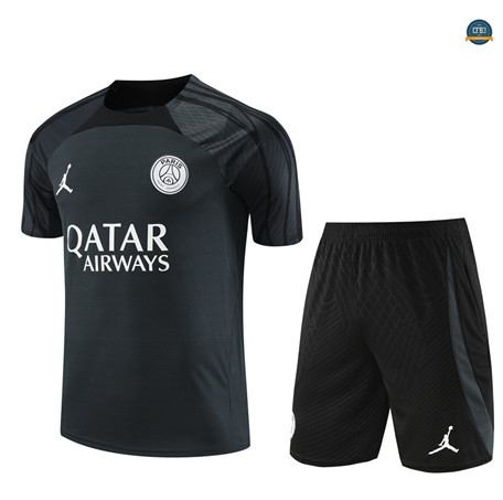 Diseñar Cfb3 Camiseta Entrenamiento Paris Saint Germain + Pantalones Cortos Equipación Gris 2023/2024 baratas