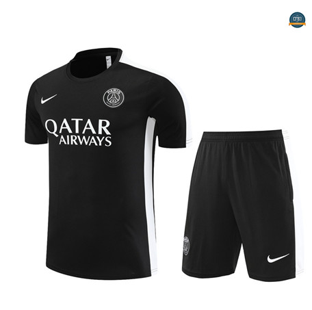 Outlet Cfb3 Camiseta Entrenamiento Paris Saint Germain + Pantalones Cortos Equipación Negro 2023/2024 tienda