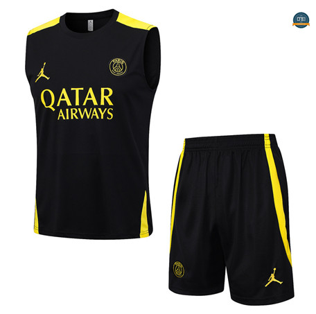 Comprar Cfb3 Camiseta Entrenamiento Paris Saint Germain Chaleco Pantalones Equipación Negro 2023/2024 baratas