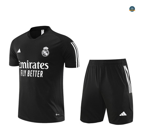 Diseñar Cfb3 Camiseta Entrenamiento Real Madrid Niño + Pantalones Cortos Equipación Negro 2023/2024 baratas