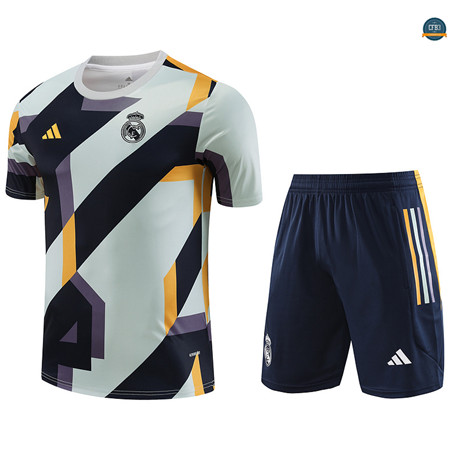 Comprar Cfb3 Camiseta Entrenamiento Real Madrid + Pantalones Cortos Equipación Blanco 2023/2024 baratas