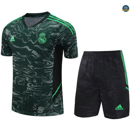 Nuevas Cfb3 Camiseta Entrenamiento Real Madrid + Pantalones Cortos Equipación Verde 2023/2024 replicas