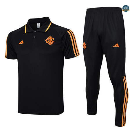 Crear Cfb3 Camiseta Entrenamiento SC Internacional Polo + Pantalones Equipación Negro 2023/2024 tienda