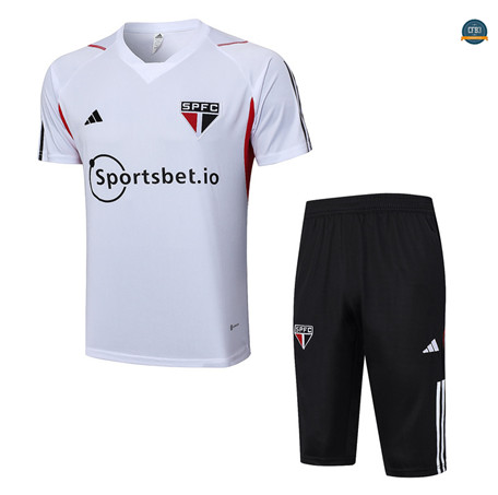 Nuevas Cfb3 Camiseta Entrenamiento Sao Paulo + Pantalones Cortos Equipación Blanco 2023/2024 replicas