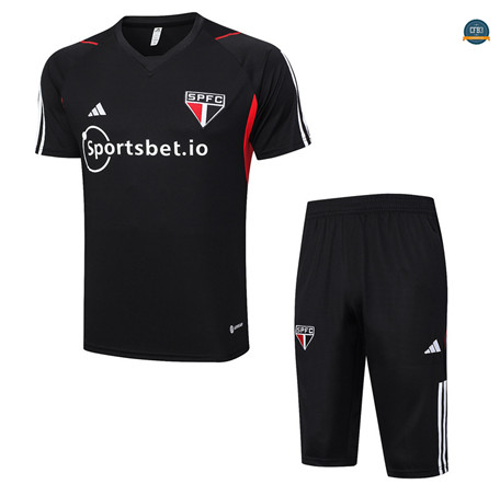 Nuevas Cfb3 Camiseta Entrenamiento Sao Paulo + Pantalones Cortos Equipación Negro 2023/2024 replicas