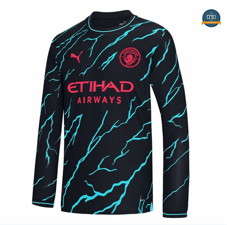 Diseñar Cfb3 Camiseta Manchester City 2ª Equipación Manga Larga 2023/2024 baratas