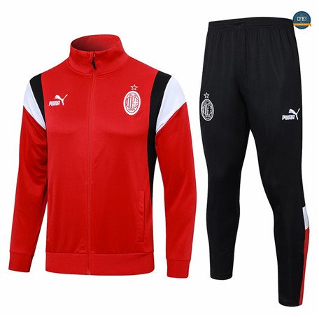 Cfb3 Camisetas Chaqueta Chándal AC Milan Equipación rojo 2024/2025