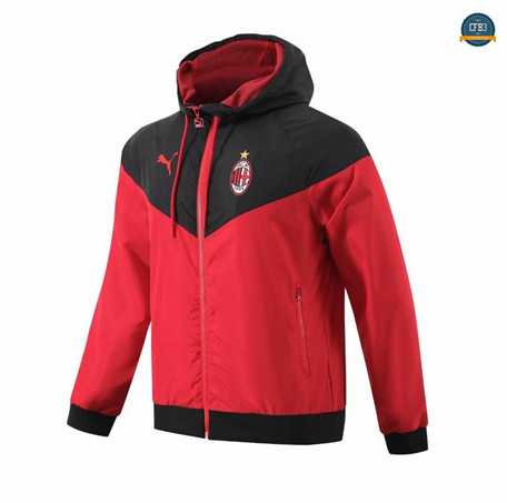 Cfb3 Camisetas Chaqueta Rompevientos AC Milan Equipación rojo 2024/2025