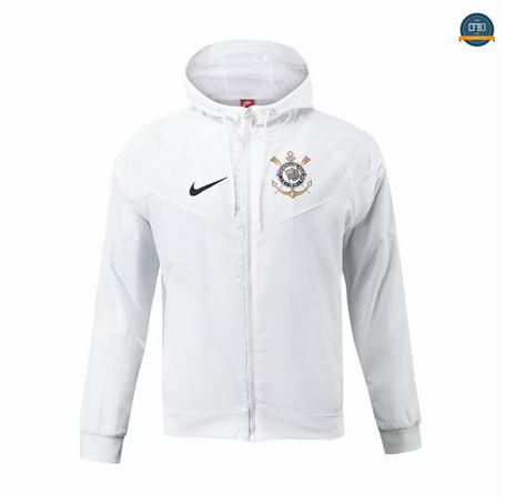 Cfb3 Camiseta Chaqueta Rompevientos Corinthians Equipación Blanco 2024/2025