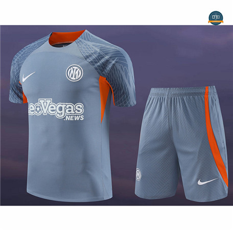 Cfb3 Camisetas Entrenamiento Inter Milan + Pantalón Corto gris 2024/2025