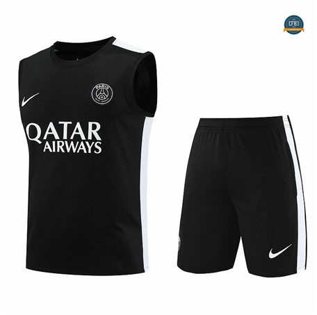 Cfb3 Camisetas Sin Mangs de Entrenamiento PSG Equipación negro 2024/2025